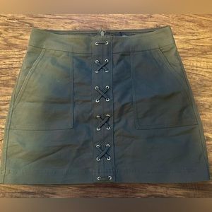 Express Mini Army Green Skirt